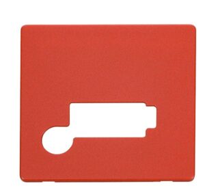 Click Definity Connection Unit With Flex Outlet (Lockable) Cover Plate Red