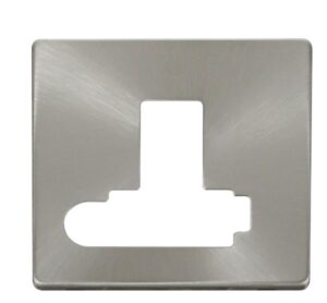 Click Definity Switched Conn. Unit With Flex Outlet (Lockable) Cover Plate Br. Stainless