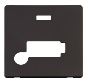 Click Definity Conn. Unit With Flex Outlet & Neon (Lockable) Cover Plate Black