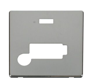 Click Definity Conn. Unit With Flex Outlet & Neon (Lockable) Cover Plate Chrome