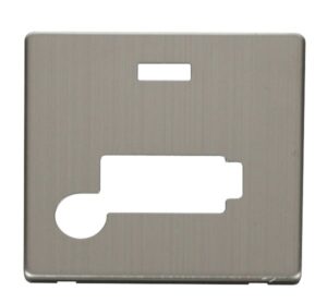 Click Definity Conn. Unit With Flex Outlet & Neon (Lockable) Cover Plate St. Steel