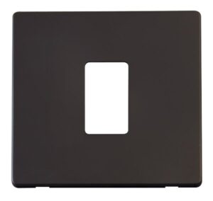 Click MiniGrid 1 Gang Single Aperture Cover Plate Black