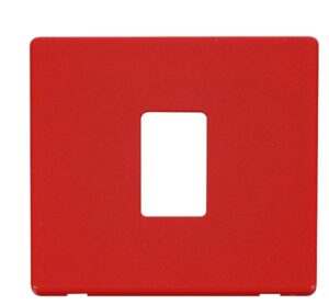 Click MiniGrid 1 Gang Single Aperture Cover Plate Red