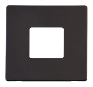 Click MiniGrid 1 Gang Twin Aperture Cover Plate Black