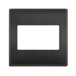 Click MiniGrid 1 Gang Minigrid 3 Aperture Cover Plate Matt Bronze