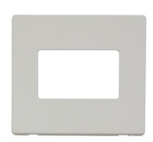 Click MiniGrid 1 Gang Triple Aperture Cover Plate White