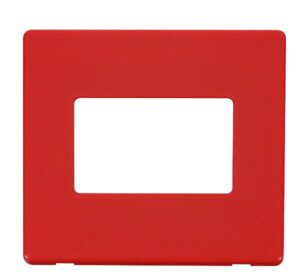 Click MiniGrid 1 Gang Triple Aperture Cover Plate Red