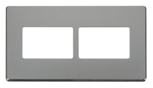 Click MiniGrid 2 Gang (2 X 3) Aperture Cover Plate Chrome