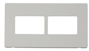 Click MiniGrid 2 Gang (2 X 3) Aperture Cover Plate White