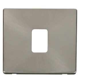 Click Definity 20A Dp Switch Cover Plate Brushed Stainless
