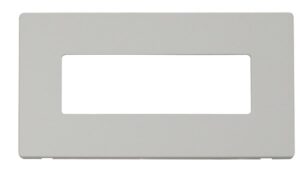 Click MiniGrid 2 Gang (6 In-Line) Aperture Cover Plate White