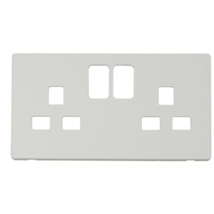 Click Definity 2G 13A Switch Socket Plate Mw