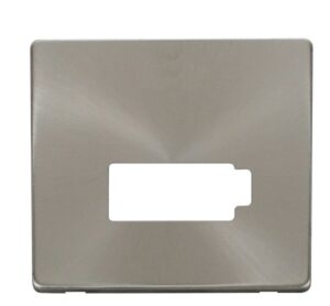 Click Definity Connection Unit (Lockable) Cover Plate Brushed Stainless