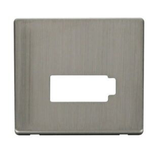 Click Definity Connection Unit (Lockable) Cover Plate Stainless Steel