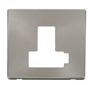 Click Definity Switched Connection Unit (Lockable) Cover Plate Brushed Stainless