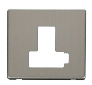 Click Definity Switched Connection Unit (Lockable) Cover Plate Stainless Steel