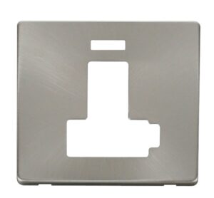 Click Definity Switched Conn. Unit With Neon (Lockable) Cover Plate Brushed Stainless