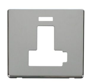 Click Definity Switched Connection Unit With Neon (Lockable) Cover Plate Chrome