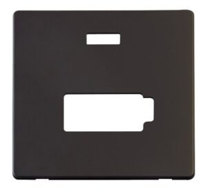 Click Definity Connection Unit With Neon (Lockable) Cover Plate Black