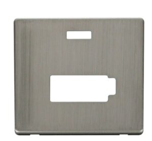 Click Definity Connection Unit With Neon (Lockable) Cover Plate Stainless Steel