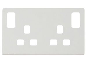 Click Definity 2G 13A Dp Switch Socket Plate W/Neon Mw