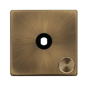 Click Definity Complete 1 Gang Unfurnished Dimmer Plate & Knobs Antique Brass