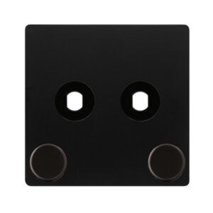 Click Definity Complete 2 Gang Unfurnished Dimmer Plate & Knobs Matt Black