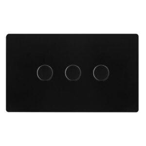 Click Definity Complete 3 Gang 2 Way 100W Dimmer Switch Matt Black