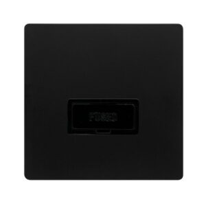Click Definity Complete 13A Fused Connection Unit Matt Black Cover Plate Black Insert