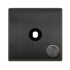 Click Definity Complete 1 Gang Unfurnished Dimmer Plate & Knobs Matt Bronze