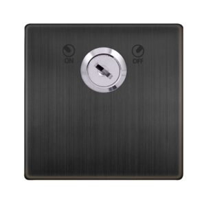 Click Definity Complete 20A Double Pole Key Lockable Switch Matt Bronze Cover Plate