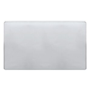 Click Definity Complete 2 Gang Blank Plate Polished Chrome Cover Plate