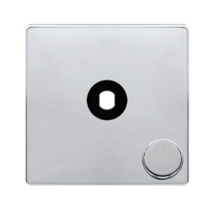 Click Definity Complete 1 Gang Unfurnished Dimmer Plate & Knobs Polished Chrome