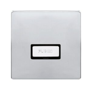 Click Definity Complete 13A Ingot Fused Connection Unit Polished Chrome Cover Plate Black Insert