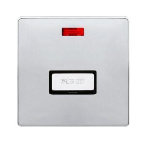 Click Definity Complete 13A Ingot Fused Connection Unit With Neon Polished Chrome Cover Plate Black Insert