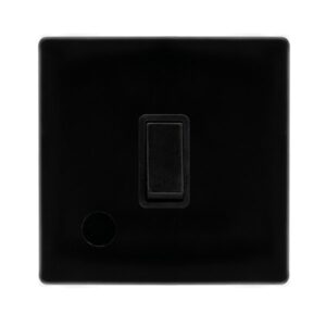 Click Definity Complete 20A Double Pole Switch With Flex Outlet Metal Black Cover Plate Black Insert