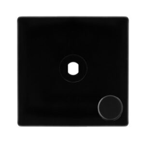 Click Definity Complete 1 Gang Unfurnished Dimmer Plate & Knobs Metal Black