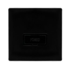 Click Definity Complete 13A Fused Connection Unit Metal Black Cover Plate Black Insert