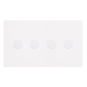 Click Definity Complete 4 Gang 2 Way 100W Dimmer Switch Meta; White