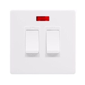 Click Definity Complete 20A Sink / Bath Switch With Neon Polar White Cover Plate Polar White Insert