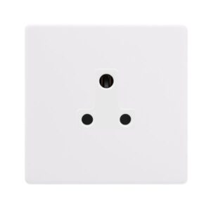 Click Definity Complete 5A Round Pin Socket Polar White Cover Plate Polar White Insert