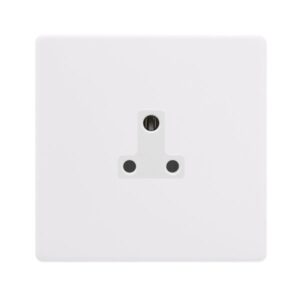 Click Definity Complete 2A Round Pin Socket Polar White Cover Plate Polar White Insert