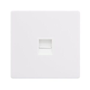 Click Definity Complete Single Telephone Master Outlet Polar White Cover Plate Polar White Insert