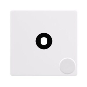Click Definity Complete 1 Gang Unfurnished Dimmer Plate & Knobs Polar White
