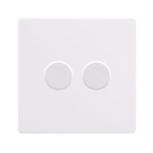 Click Definity Complete 2 Gang 2 Way 100W Dimmer Switch Polar White