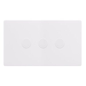 Click Definity Complete 3 Gang 2 Way 100W Dimmer Switch Polar White