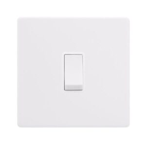 Click Definity Complete 20A Double Pole Switch Polar White Cover Plate Polar White Insert