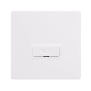 Click Definity Complete 13A Fused Connection Unit Polar White Cover Plate Polar White Insert