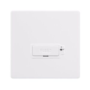 Click Definity Complete 13A Lockable Fused Connection Unit Polar White Cover Plate Polar White Insert