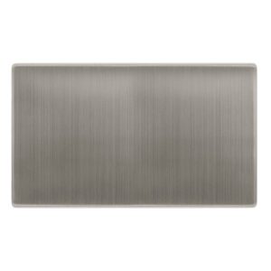 Click Definity Complete 2 Gang Blank Plate Stainless Steel Cover Plate
